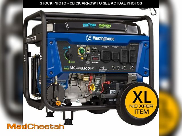 Lot 74-13578673 - Westinghouse 12500 Watt Dual Fuel Home Backup Portable Generator, Remote Electric Start, Transfer Sw...