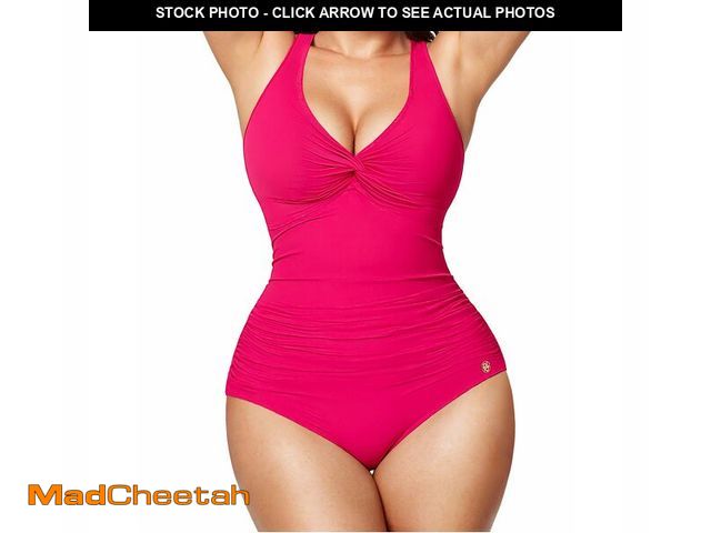 Lot 74-14151769 - Popilush Shapewear Bathing Suit for Women Tummy Control One Piece Swimsuit Twist Front Ruched Swimwe...