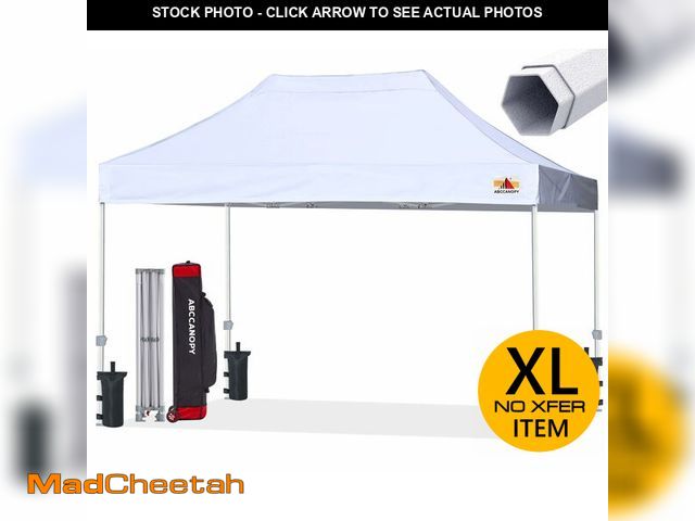 Lot 74-12980413 - ABCCANOPY Commercial Pop Up Canopy Tent 10x15 Premium-Series, White - UNUSED
