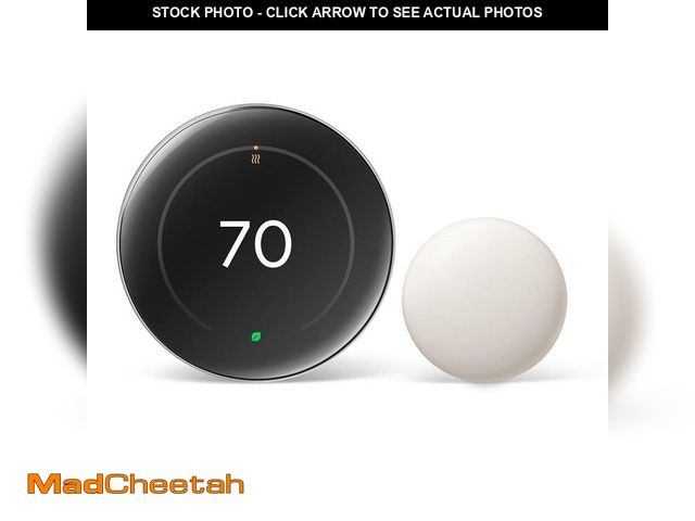 Lot 74-12557952 - Google Nest Learning Thermostat (4th Gen) with Nest Temperature Sensor (2nd Gen) - Polished Silver -...