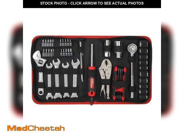 Lot 74-12536515 - (MISSING PIECES) Hyper Tough 54 Piece Auto Tool Kit - UNUSED