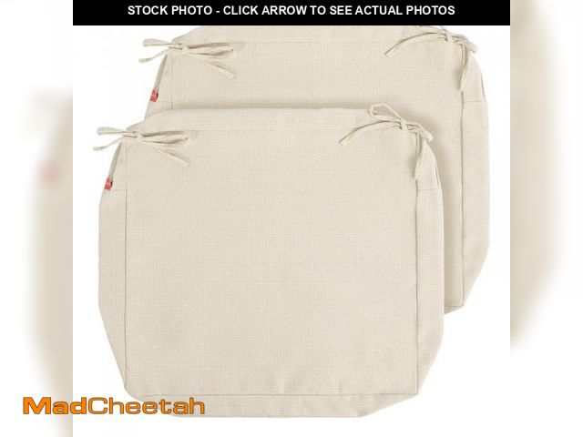 Lot 74-12437522 - IN4 Care Patio Cushion Covers with Ties, 2 Pack, Outdoor Water Resistant Deep Seat Chair Cushion Sli...