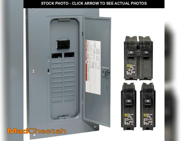 Lot 74-13823321 - Square D Homeline 100 Amp 20-Space 40-Circuit Indoor Main Breaker Qwik-Grip Plug-On Neutral Load Cen...
