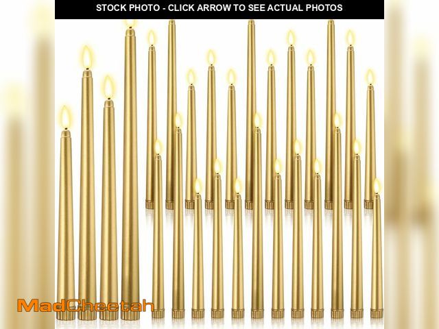 Lot 74-12716665 - Rossesay 24 Pcs Flameless LED Taper Candles Battery Operated Candles 8.58'', 9.69'', 10.98'', 12.91'...