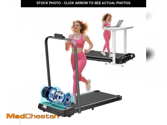 Lot 74-12159701 - HevGlrm Folding Treadmill with Handles for Home Workouts,Portable Treadmill Compact Under Desk Folda...