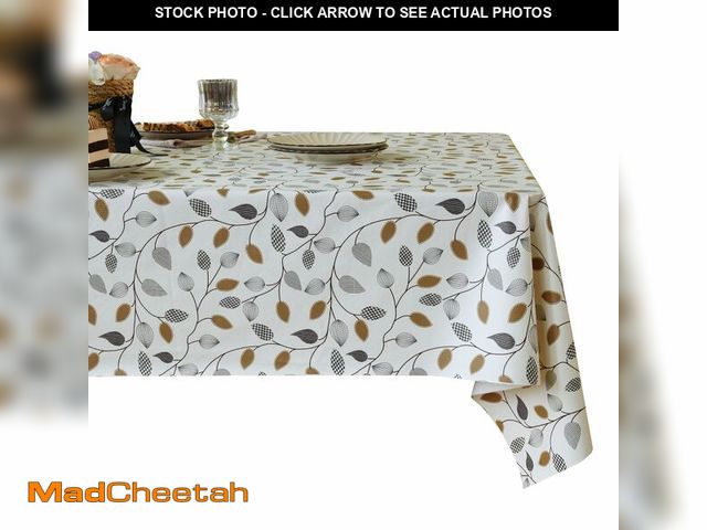 Lot 74-14381408 - HOMOHEINI Rectangle Table Cloth,100% Waterproof Tablecloth Oil Proof Spill Proof Vinyl Table Cloth, ...