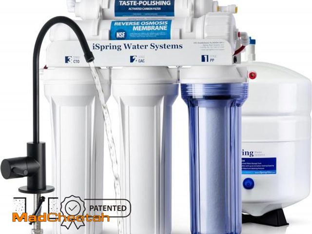 Lot 74-12045783 - iSpring RCC7AK-BLK, NSF/ANSI 58 Certified, Alkaline 6-Stage Reverse Osmosis System with Stylish Blac...