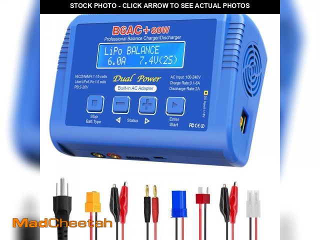 Lot 74-12303673 - B6AC Balance Battery Charger,B6 AC 80W Lipo Battery Balance Charger 6A Discharger, RC Car Battery Ch...