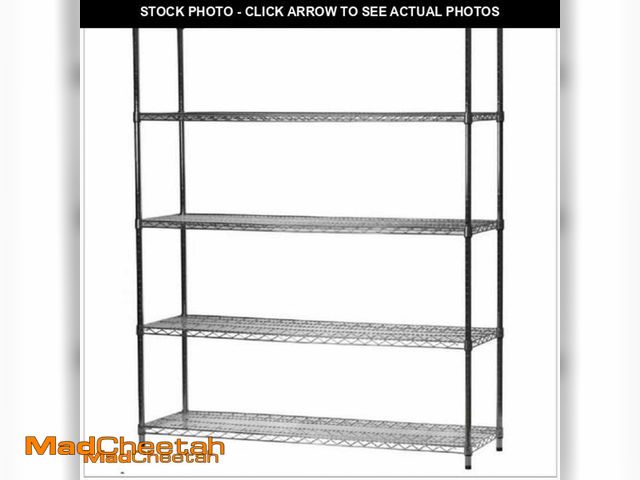 Lot 74-11768427 - HDX 5-Tier Commercial Grade Heavy Duty Steel Wire Shelving Unit in ChromeMax (60 in. W x 72 in. H x ...