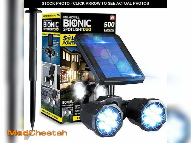 Lot 74-12859633 - Bell + Howell Bionic Spotlight Duo Solar Power Outdoor Motion Sensor 500 Lumen LED Security Light - ...