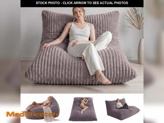 Lot 74-14354581 - VIREO 3 in 1 Bean Bag Chair Giant Bean Bag Chairs Convertible Bean Bag Floor Cushion with Machine Wa...