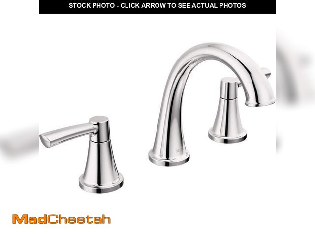 Lot 74-14362731 - Delta Casara 8 in. Widespread Double Handle Bathroom Faucet in Polished Chrome - UNUSED
