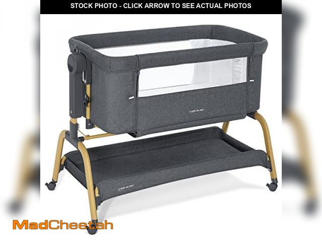 Lot 74-12167060 - ANGELBLISS 3 in 1 Baby Bassinet, Rocking Bassinets Bedside Sleeper with Comfy Mattress and Wheels, 6...