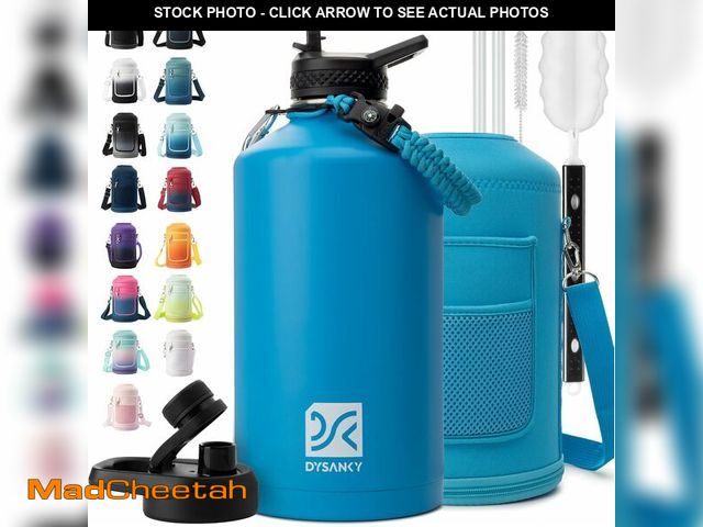 Lot 74-12452829 - DYSANKY 1 Gallon Water Bottle Insulated | Thickened Stainless Steel Vacuum Metal Water Jug | Portabl...
