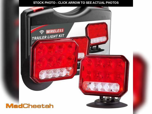Lot 74-12980027 - XYLOKTH Wireless Tail Lights for Trailer, Rechargeable Magnetic Tow Lights with Reverse Light, Wirel...