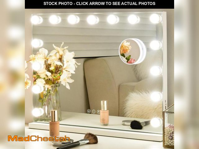 Lot 74-12137146 - NicBex Makeup Vanity Mirror with Lights, Hollywood Makeup Mirror with Dimmable 15 LED Lights, Smart ...
