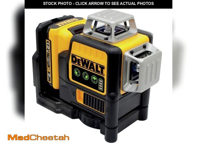 Lot 74-12796632 - DeWalt 12-Volt MAX Lithium-Ion 100 Ft. Green Self-Leveling 3-Beam 360 Degree Laser Level With 2.0Ah ...