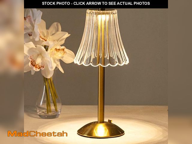 Lot 74-12437054 - HEQET Cordless Table Lamps for Home,Table,Dining Room, Gold Rechargeable Lamps, USB Charge 12'' Tall...