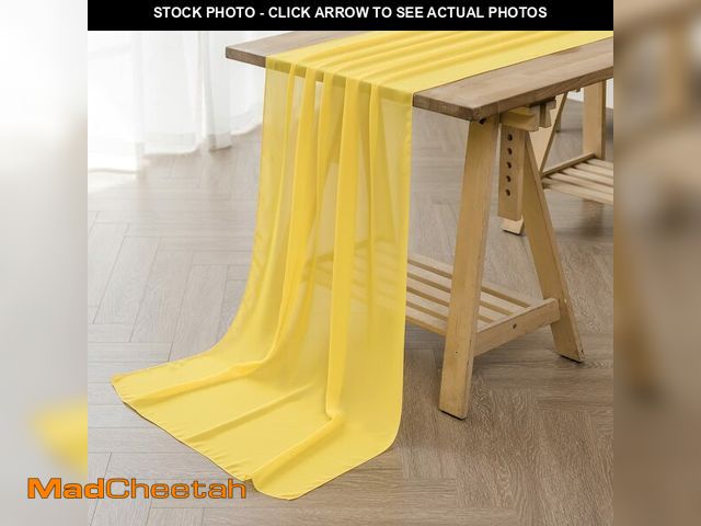Lot 74-14334017 - flohar 12Pack 9ft Chiffon Table Runner 14x108 Inch Sheer Romantic Table Runner for Wedding Birthday ...