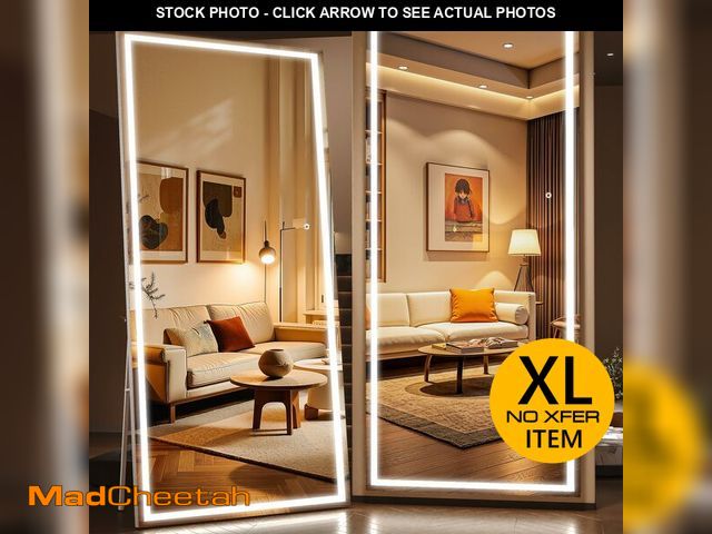 Lot 74-13638374 - WINNICE 95" x 40" Full Length Mirror with Lights, Large LED Lighted Floor Standing Body Mirror, Dimm...