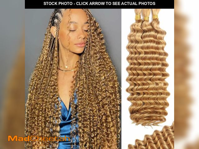Lot 74-14209736 - Human Braiding Hair for Boho Braids Human Hair 110g 16 Inch Curly Boho Hair for Braiding Knotless 12...