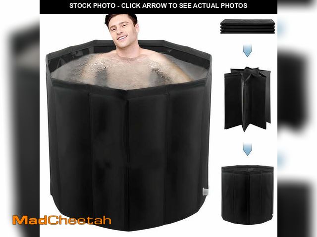 Lot 74-14325221 - Beuway 31"Large Upgraded Foldable Bathtub for Adult,Portable Hot Ice Bath Tub,Soaking Spa,Black - UN...