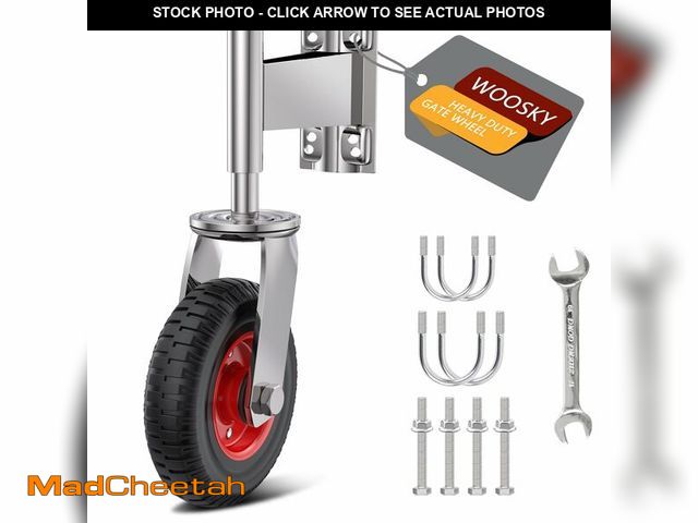 Lot 74-12609226 - WOOSKY Spring Loaded Tube Gate Casters 4Ã¢â¬Â Rubber Tire Heavy Duty Gate Caster Wheels with Hardw...