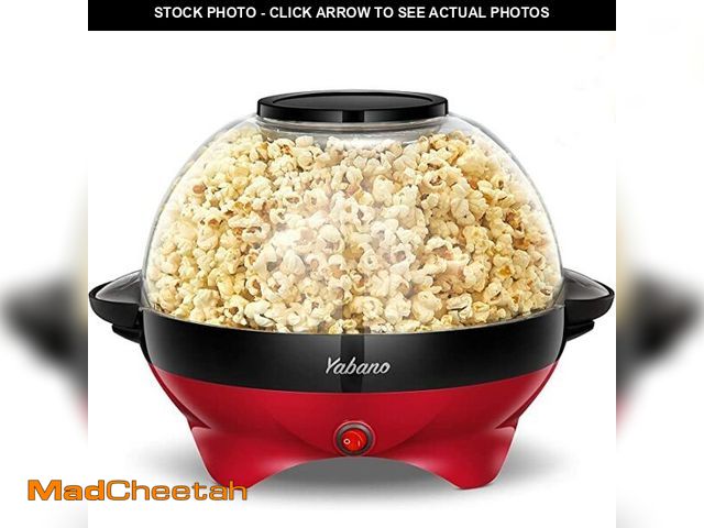 Lot 74-10955592 - Popcorn Machine, 6-Quart Popcorn Popper maker, Nonstick Plate, Electric Stirring with Quick-Heat Tec...