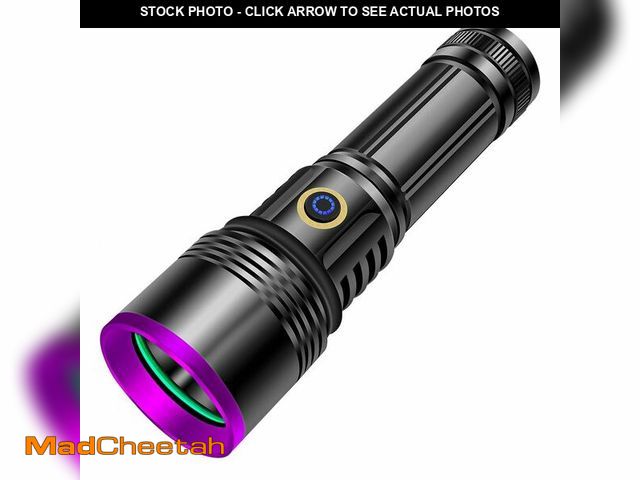 Lot 74-12697436 - 30W 365nm UV Flashlight USB Rechargeable UV Light High Power Black Light Flashlight for Pet Urine De...