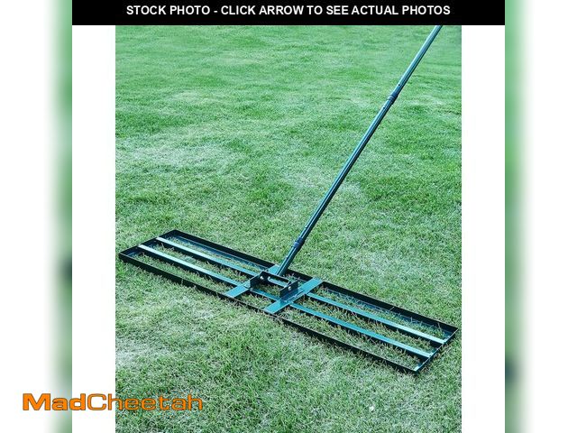 Lot 74-13927240 - Lawn Leveling Rake,Stainless Steel Lawn Leveler with 45"x10" Ground Plate, 78" Adjustable Long Handl...