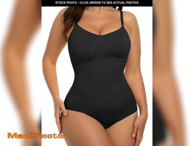 Lot 74-12402123 - SHAPERIN Shapewear Tummy Control Bodysuits for Women Sexy Ribbed Seamless Sculpting Body Suit Shaper...