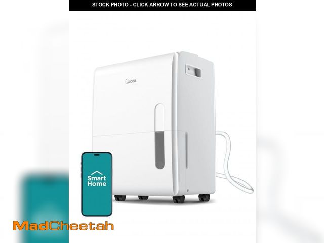Lot 74-12494251 - Midea 5,500 Sq. Ft Dehumidifier for Basement, 60 Pint dehumidifier with pump, APP &amp; Alexa Smart ...