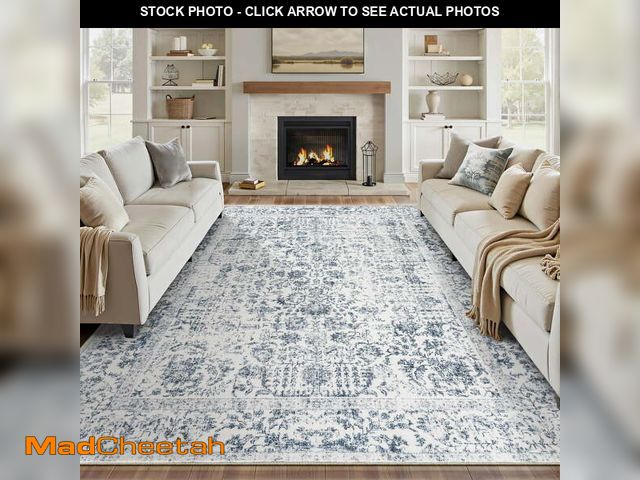 Lot 74-13012763 - BERTHMEER 9'x12' Vintage Area Rugs Washable Rugs for Living Room Farmhouse Dining Room Office Throw ...