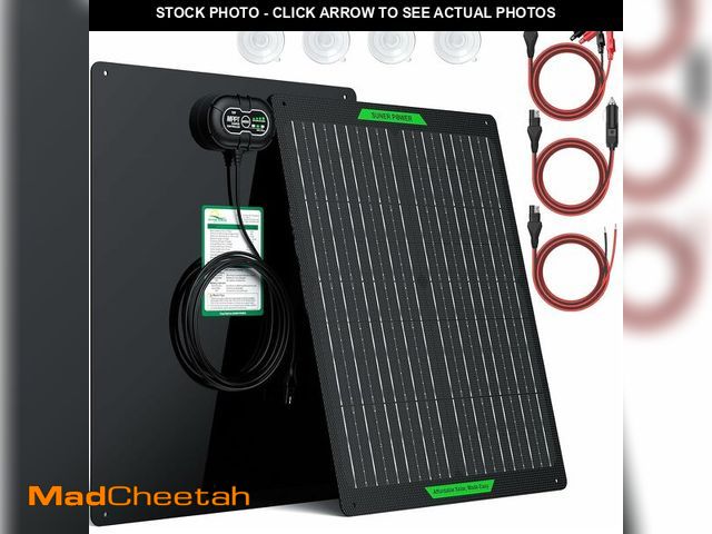 Lot 74-13710589 - SUNER POWER Waterproof 50W 12V Solar Battery Charger &amp; Maintainer PRO, Built-in UltraSmart MPPT ...