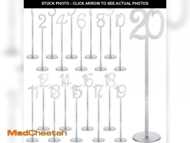 Lot 74-12302324 - 20 Pcs Table Numbers Wedding Table Numbers Wood Table Numbers for Wedding Reception Stands Seat Numb...