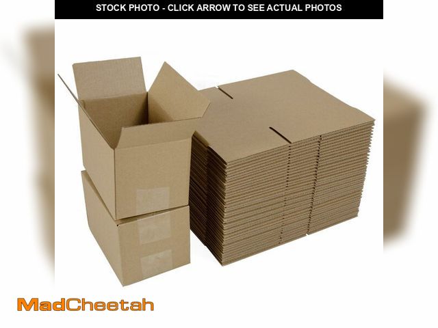 Lot 74-14209511 - HESESOH 6x4x4 Inches Shipping Boxes Set of 40, Brown Corrugated Cardboard Box Literature Mailer for ...