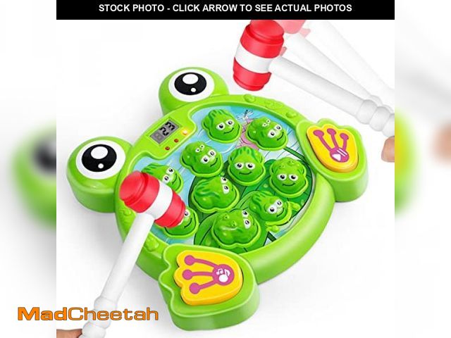 Lot 74-12333937 - YEEBAY Whack A Frog Game with 2 Hammers, Toddler Early Developmental Learning Toy, Fun Birthday Gift...