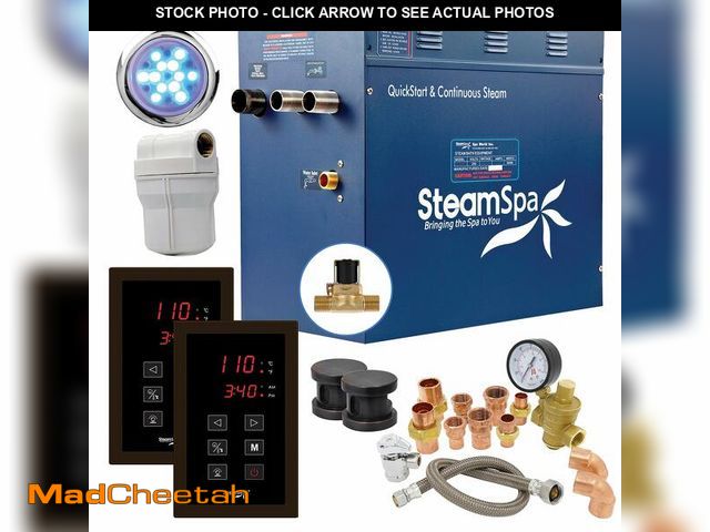 Lot 74-13639043 - SteamSpa Executive 12 KW QuickStart ACU-Steam Bath Generator Package with Built-in Auto Drain in Oil...