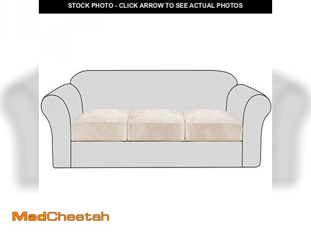 Lot 74-12327024 - H.VERSAILTEX Velvet Stretch Couch Cushion Cover Plush Cushion Slipcover for Chair Loveseat Sofa Cush...