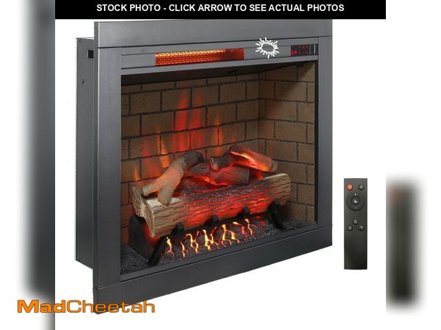 Lot 74-13106119 - LOVMOR 28 inch Infrared Electric Fireplace Removable Trim Touch Panel Heater Smokeless - UNUSED