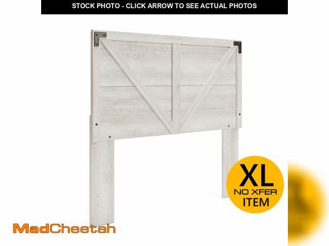 Lot 74-13789264 - Signature Design by Ashley Shawburn Modern Farmhouse Headboard, Queen, Whitewash - UNUSED