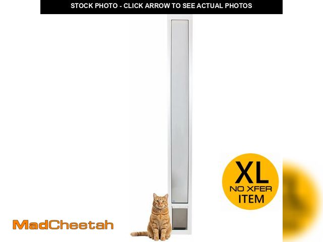 Lot 74-14611663 - PetSafe Sliding Glass Pet Door, 1 Piece, Small Dogs to 15 lb, White - UNUSED