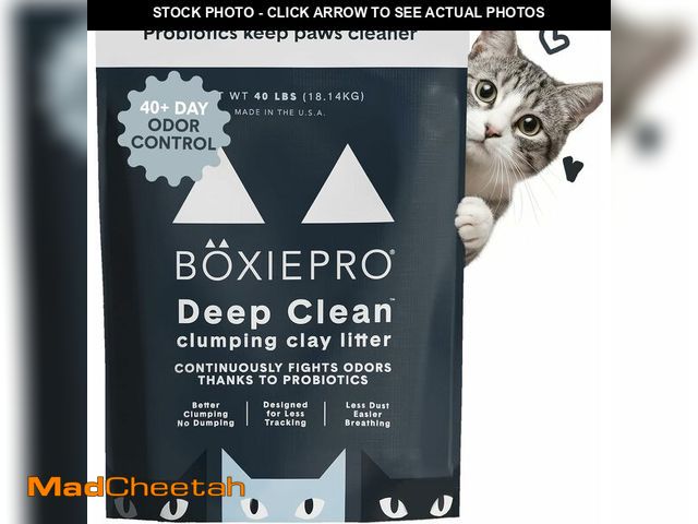 Lot 74-14581702 - Boxie Probiotic Clumping Cat Litter 40+ Day Odor Control Dust Free 40 lb - UNUSED