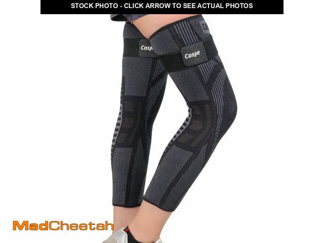 Lot 74-14145801 - Caspe 2 Pack Leg Compression Sleeve With Strap, Full Length Thigh Knee Calf Support, Knee Compressio...