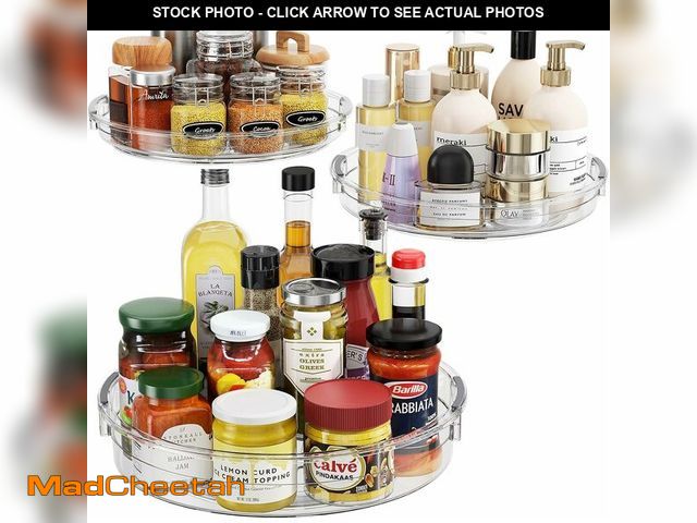 Lot 74-13626874 - LAMU 3 Pack Lazy Susan Organizer Turntable for Cabinet, Pantry Organizers and Storage, Rotating Cond...