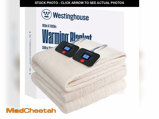 Lot 74-12507206 - Westinghouse Electric Blanket King, Flower Jacquard Heated Blanket King Size with 10 Heating Levels ...