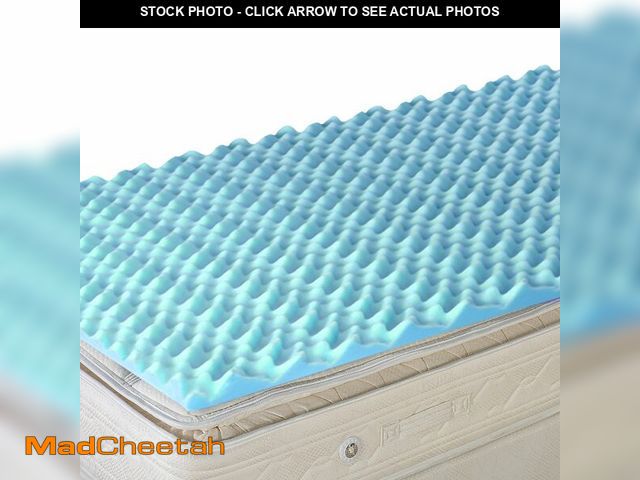 Lot 74-13844475 - DMI 2-Inch Foam Mattress Topper, Egg Crate Foam Pad for Support, Air Circulation, Pressure Relief &a...