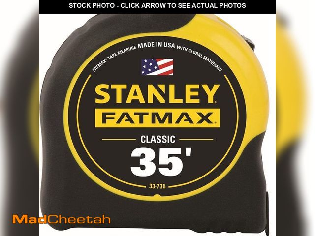 Lot 74-13692511 - *CRACKED/DIRTY* Stanley 35 ft. FATMAX Tape Measure *CRACKED/DIRTY*  - USED