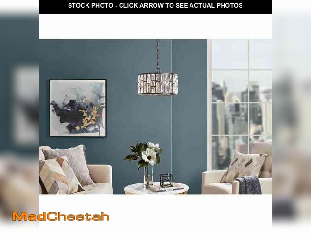 Lot 74-12692458 - *MISSING A FEW CRYSTALS* Home Decorators Collection Kristella 4-Light Black Crystal Chandelier *MISS...