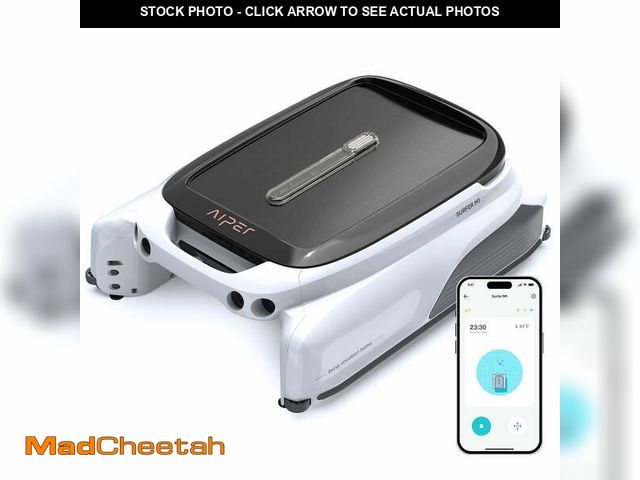 Lot 74-12723364 - Aiper Surfer M1 Automatic Pool Skimmer Robotic Surface Cleaner with App Control &amp; Solar Powered ...